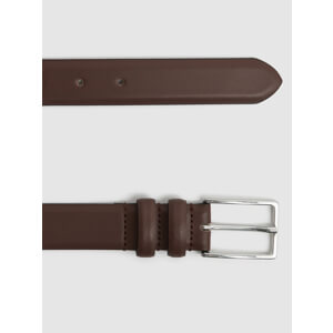 REISS DANTE Smooth Leather Belt